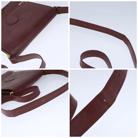 CARTIER Must Line Shoulder Bag Leather Bordeaux Gold Auth mr733 - Picture 16 of 16